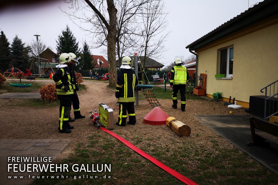 Brandschutzübung in der Kita Gallun